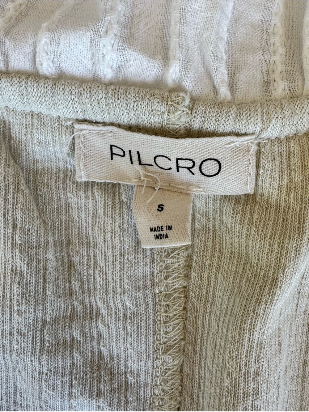 Pilcro Cream Button-Front Ribbed Tank Top - Picture 4 of 10